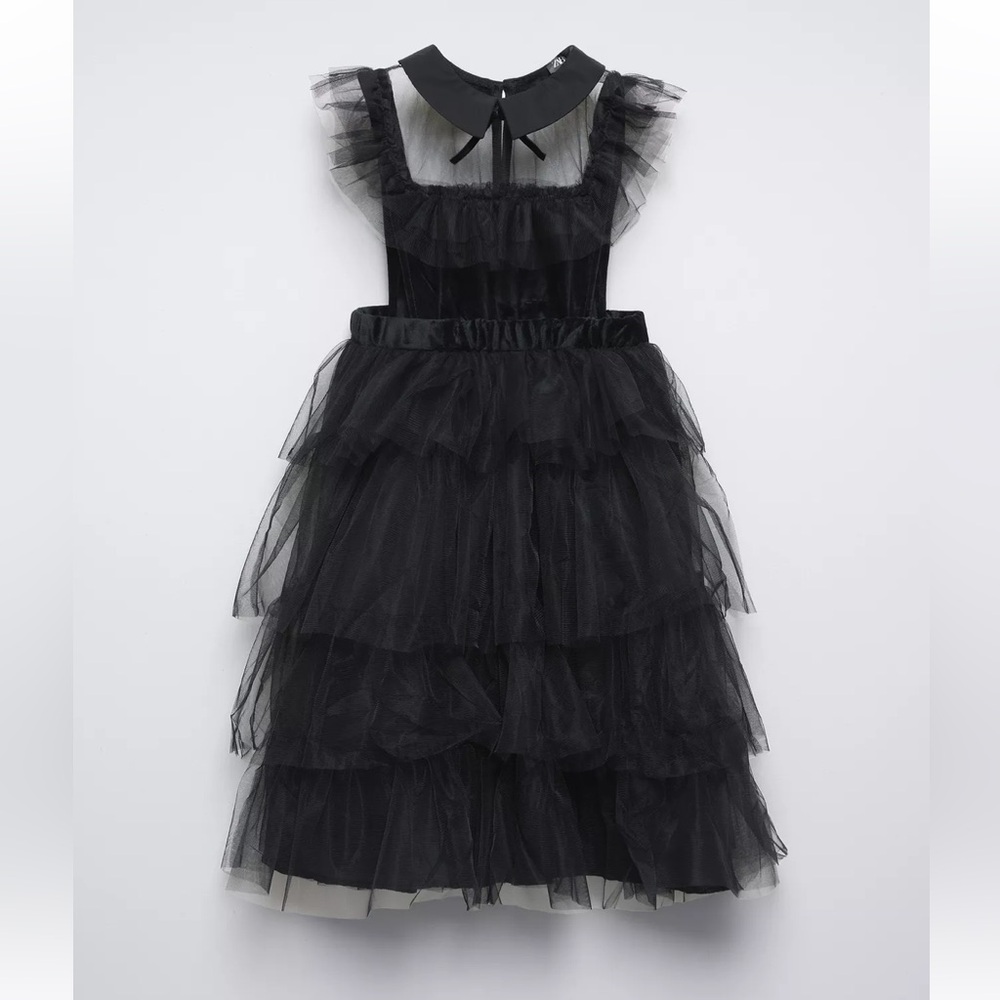 Zara Wednesday Addams Tulle Dress